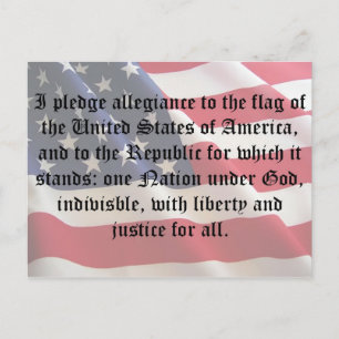 Pledge of Allegiance Postcard