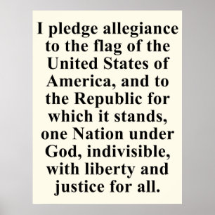 Pledge of Allegiance Poster