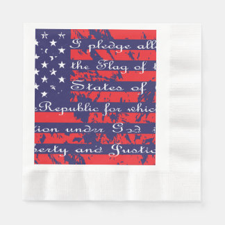 Pledge of Allegiance USA Flag Napkin