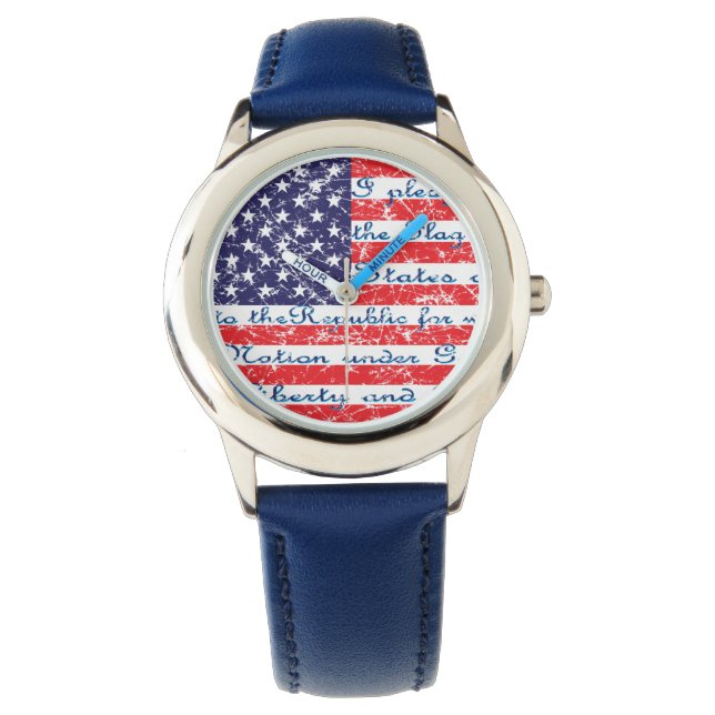 Pledge of Allegience Flag Watch (Front)
