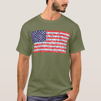 Pledge of Allegience in the United States Flag T-Shirt