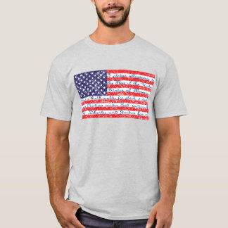 Pledge of Allegience USA Flag T-Shirt