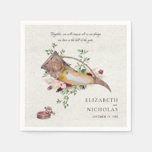 Pledge Our Love   Elegant Viking Wedding Napkins