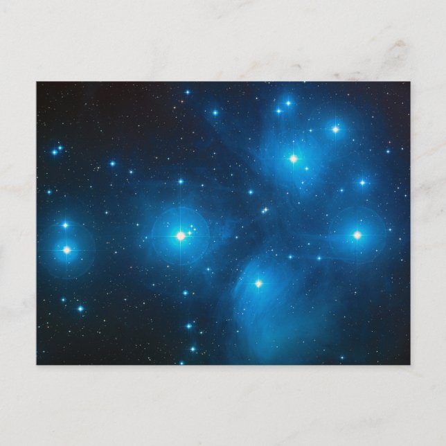Pleiades Astro Oujda asterism blue star cluster Postcard (Front)