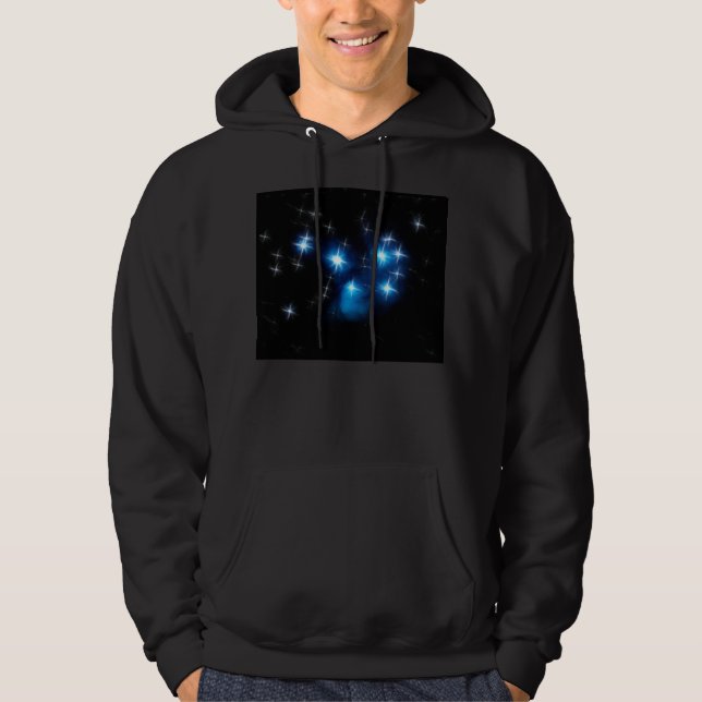 Pleiades Blue Star Cluster Hoodie (Front)