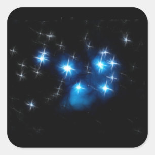 Pleiades Blue Star Cluster Square Sticker