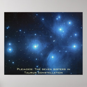 Pleiades Poster Landscape 20" x 16"