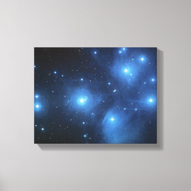 Pleiades Star Cluster Canvas Print (Front)