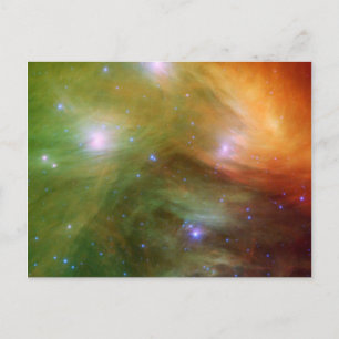 Pleiades stars in infrared SSC2007 07A Postcard