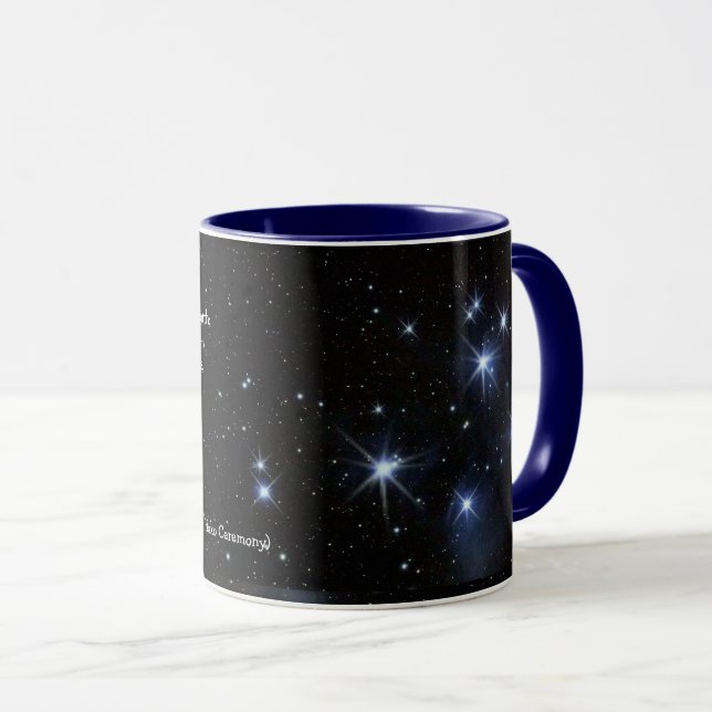Pleiades (text is customisable) mug (Front Right)