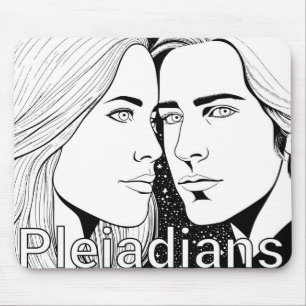 Pleiadians Tall Extraterrestrials Female and Male Mouse Mat