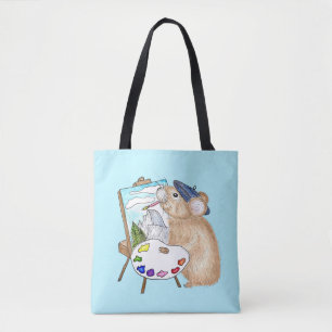 Plein Air Painter Pika Artist Critter Tote Bag