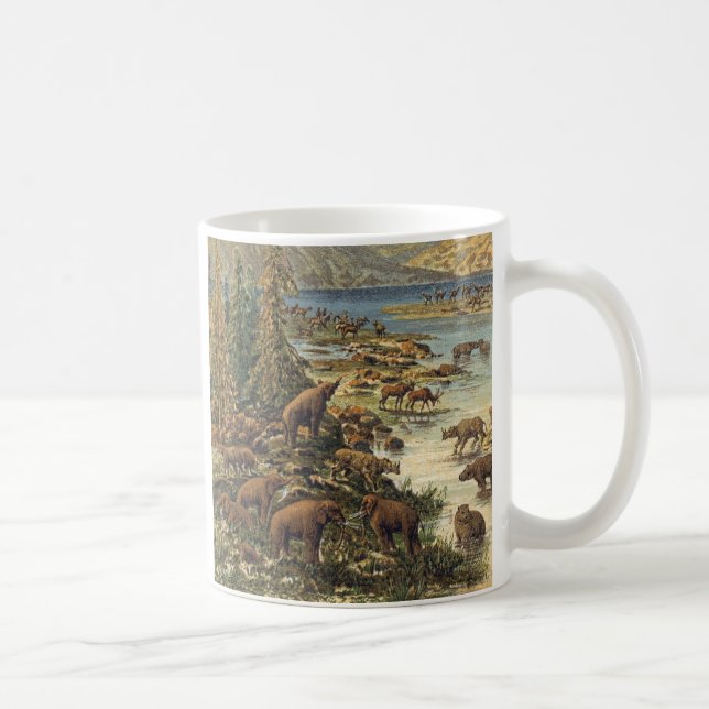 Pleistocene Era Antique Print Coffee Mug (Right)