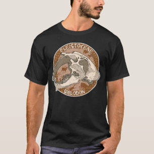 Pleistocene Paleoart Smilodon Skull T-Shirt