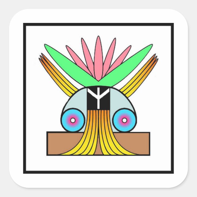 Plejaren Symbol for Peace Square Sticker (Front)