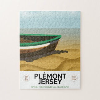 Plémont Jersey vintage travel poster. Jigsaw Puzzle