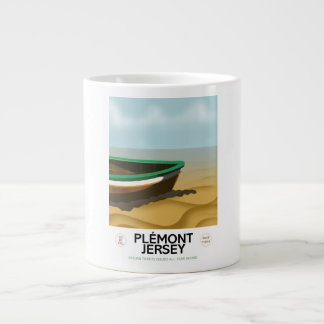 Plémont Jersey vintage travel poster. Large Coffee Mug