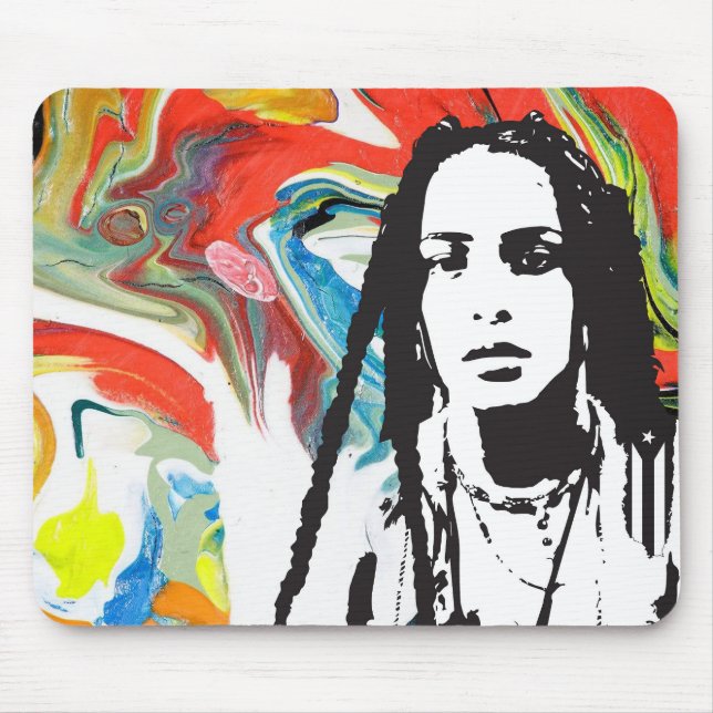 Plena Punk Puerto Rican Art Mouse Mat (Front)