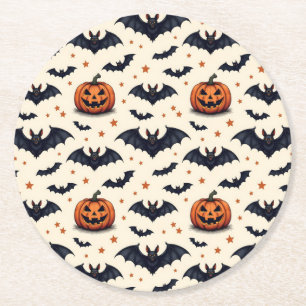 Plenty of Bats Round Paper Coaster