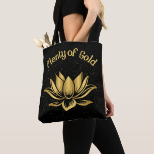 Plenty of Gold Lotus Tote Bag