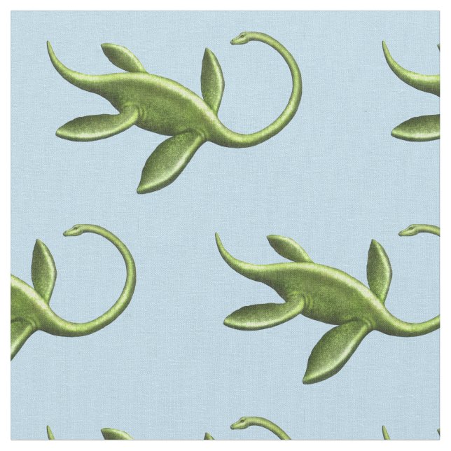 Plesiosaur Dinosaur Nessie Fabric (Close Up)