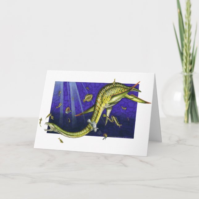 Plesiosaur Greeting Card (Front)