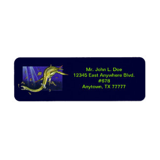 Plesiosaur Return Address Label