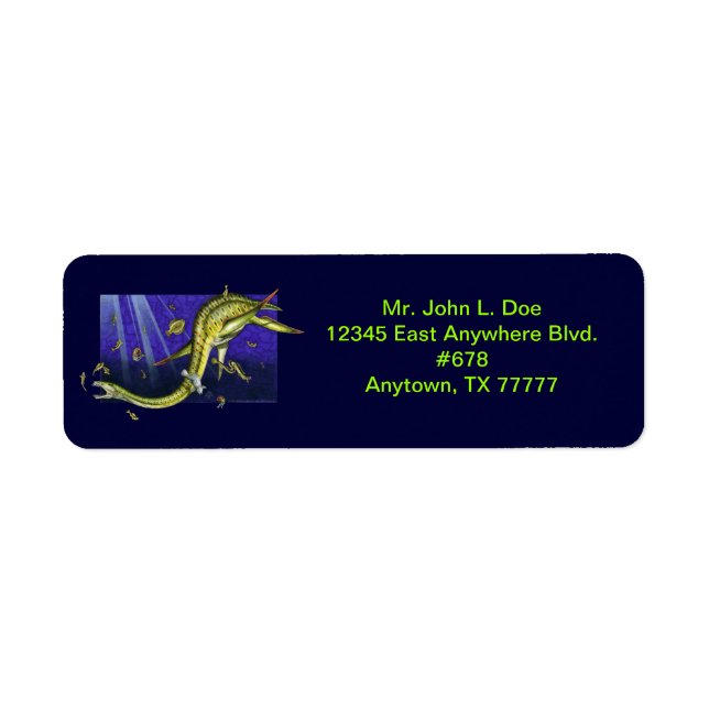 Plesiosaur Return Address Label (Front)
