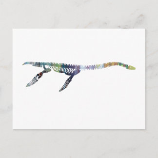 plesiosaur skeleton postcard