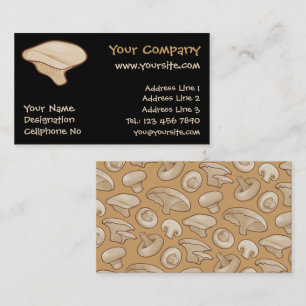Pleurotus Mushroom Icon Business Card