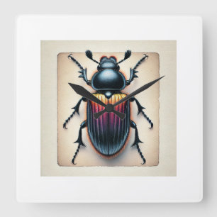 Plinthocoelium Beetle 160724IREF234 - Watercolor Square Wall Clock
