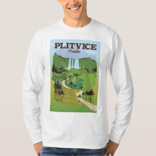 Plitvice Croatia travel poster T-Shirt