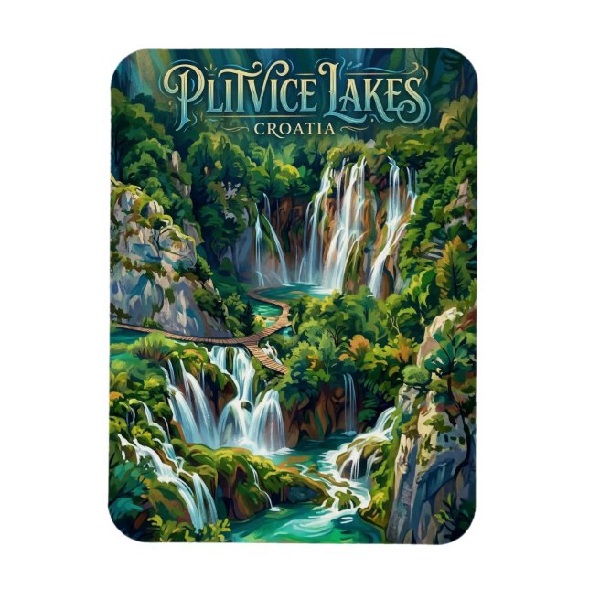 Plitvice Lakes Croatia Magnet (Vertical)