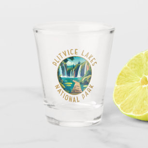Plitvice Lakes National Park Croatia Distressed Shot Glass