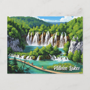 Plitvice Lakes national park croatia Holiday Postcard