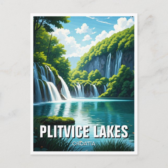 Plitvice Lakes national park croatia Postcard (Front)