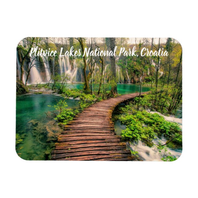 Plitvice Lakes National Park Croatia stylised Magnet (Horizontal)