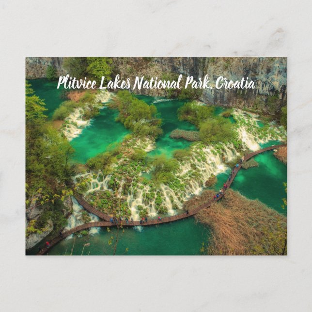 Plitvice Lakes National Park Croatia stylised Postcard (Front)