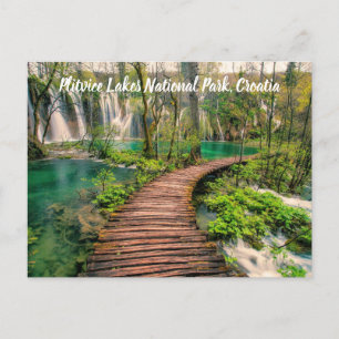 Plitvice Lakes National Park Croatia stylised Postcard