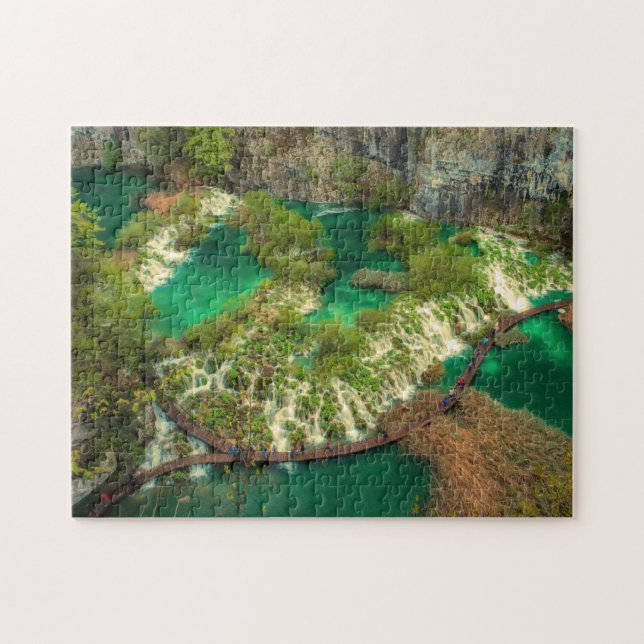 Plitvice Lakes National Park Croatia stylized Jigsaw Puzzle (Horizontal)