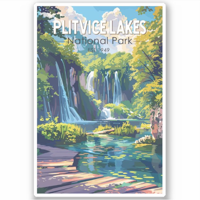 Plitvice Lakes National Park Croatia Travel Art (Front)