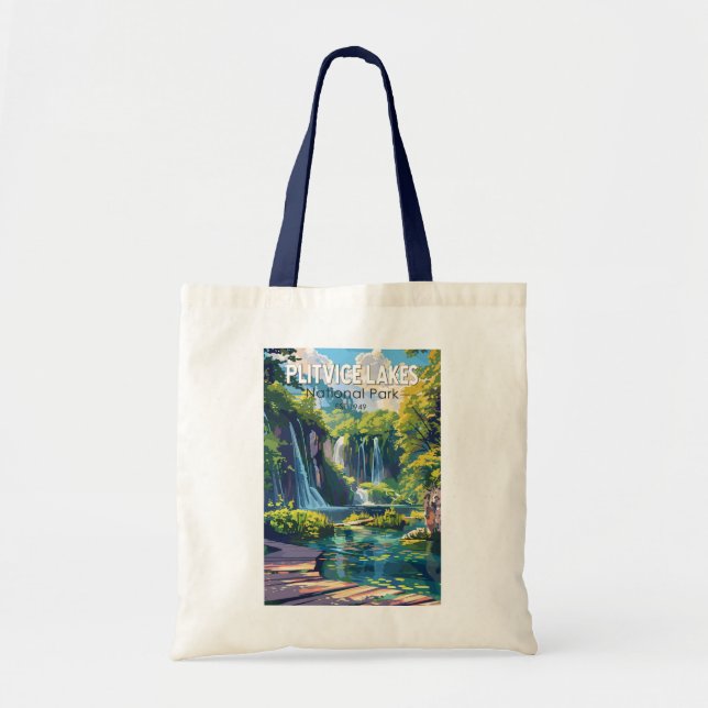 Plitvice Lakes National Park Croatia Travel Art Tote Bag (Front)