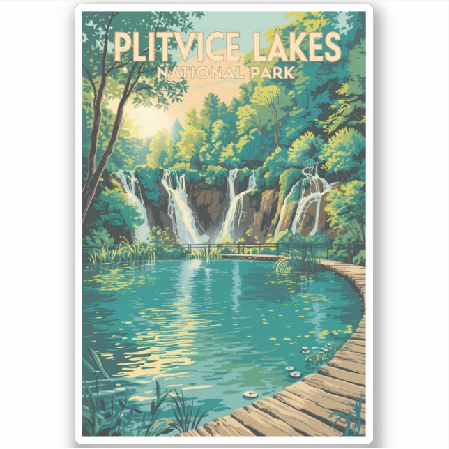 Plitvice Lakes National Park Illustration Travel (Front)