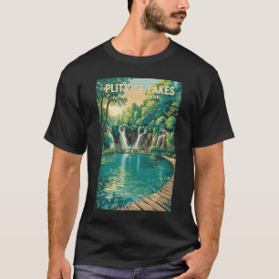 Plitvice Lakes National Park Illustration Travel T-Shirt
