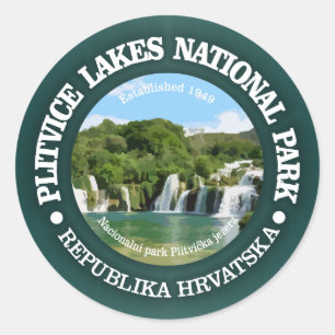 Plitvice Lakes NP Classic Round Sticker