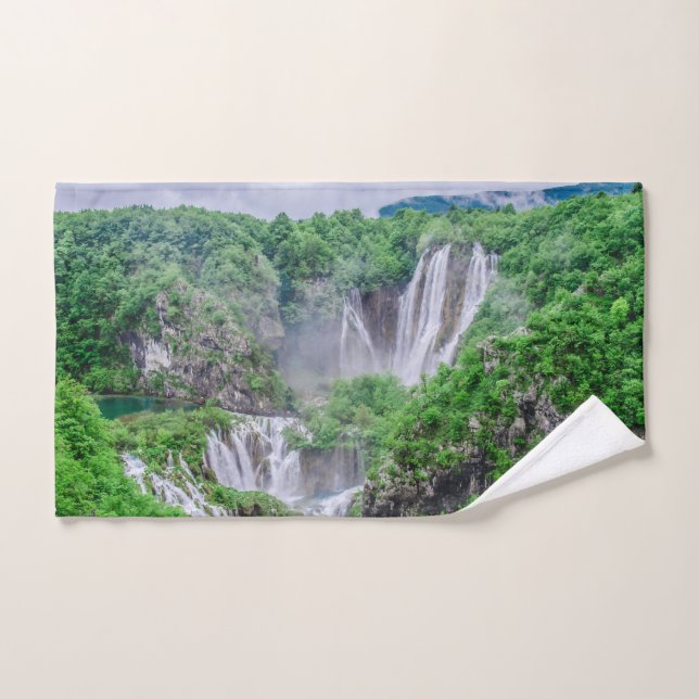 Plitvice lakes waterfall hand towel (Hand Towel)