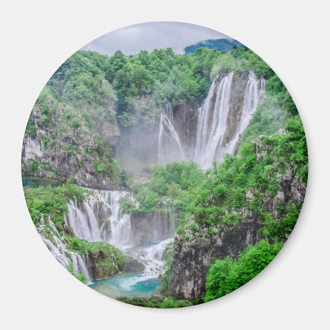 Plitvice lakes waterfall magnet (Front)