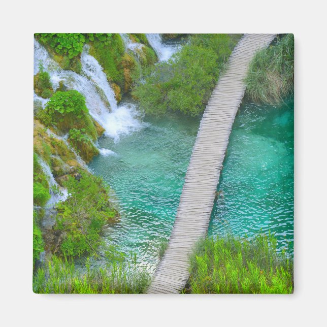 Plitvice National Park in Croatia Hiking Trails Magnet (Front)