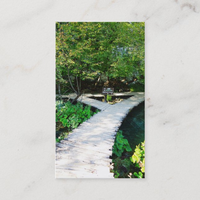 plitvice wooden path business card (Front)