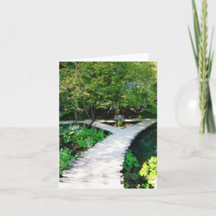 plitvice wooden path, croatia card